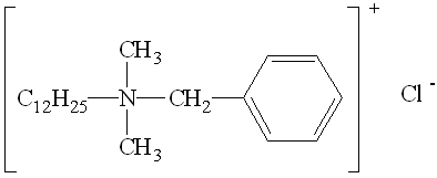 十二烷基二甲基芐基氯化銨殺菌劑分子式